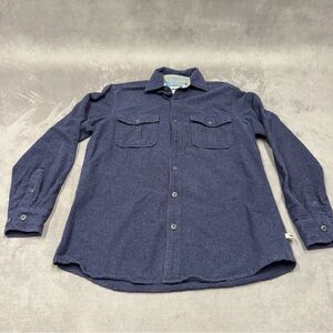 Dakota grizzly Men's Navy Button-Up Shirt Jacket shaket size M 100% cotton top